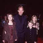 Kevin Costner, Annie Costner, Joe Costner, and Lily Costner at an event for The Postman (1997)