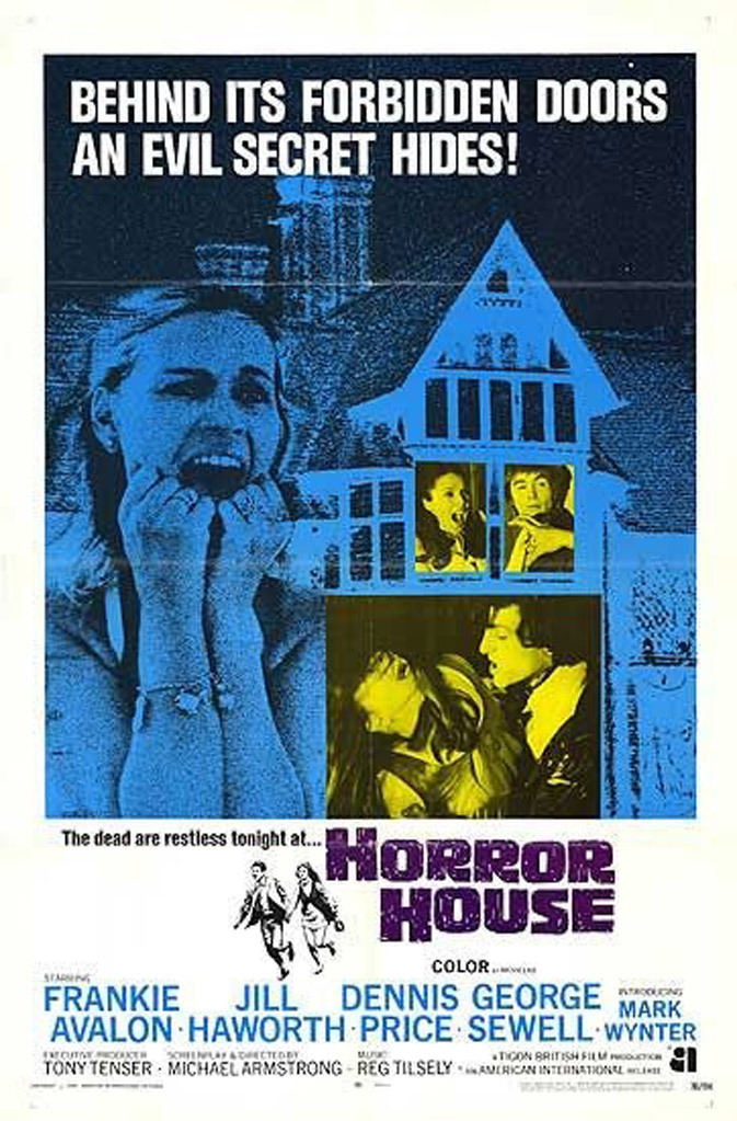 Frankie Avalon, Julian Barnes, Carol Dilworth, Veronica Doran, Jill Haworth, Richard O'Sullivan, Dennis Price, Gina Warwick, and Mark Wynter in Horror House (1969)