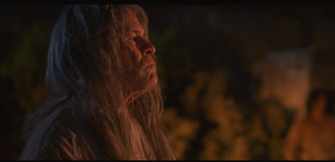 Screen shot of A Martinez as Old Man in "Four Winds" directed by Nick Brokaw, shot in Mojave Desert, California November 2011