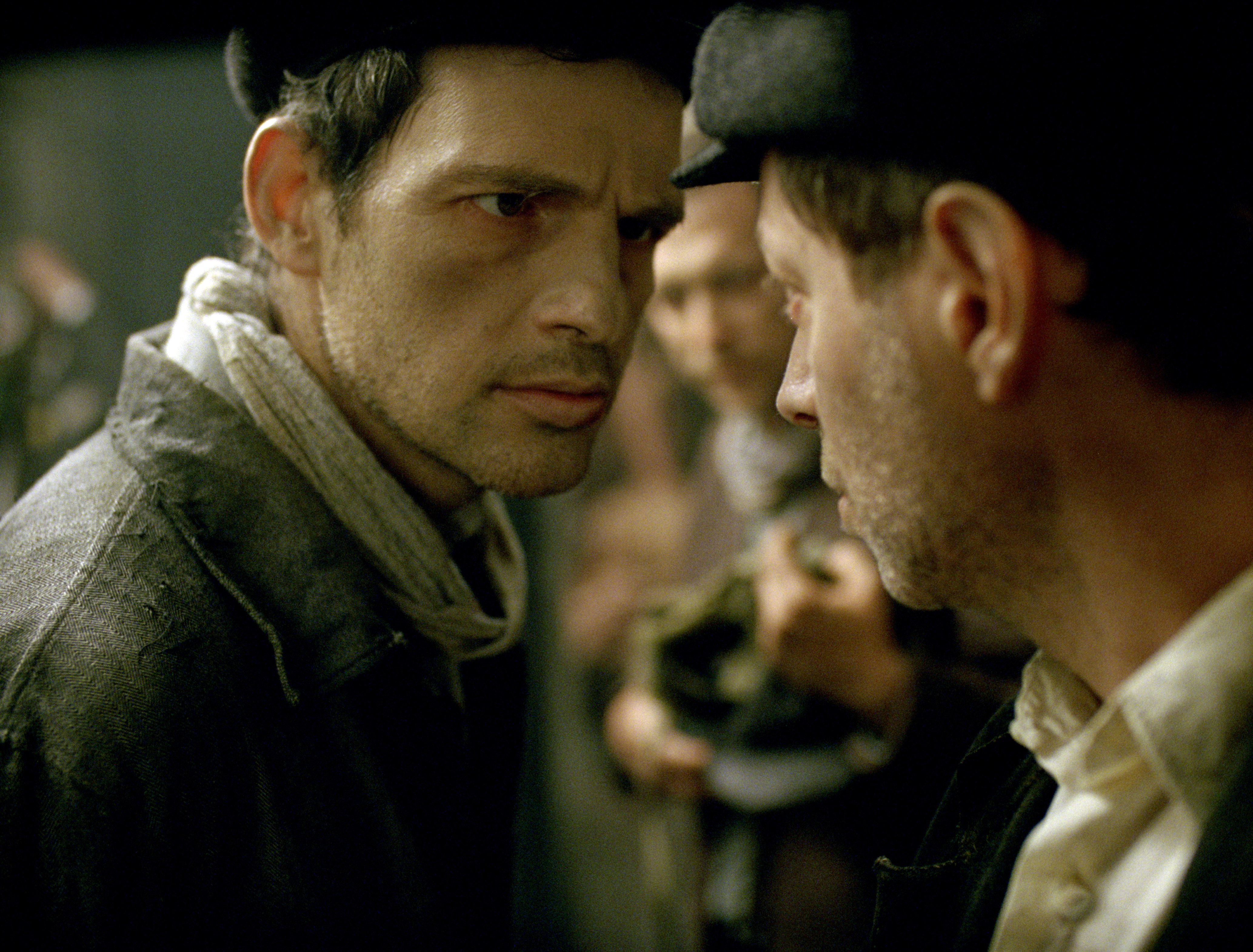 Géza Röhrig and Amitai Kedar in Son of Saul (2015)