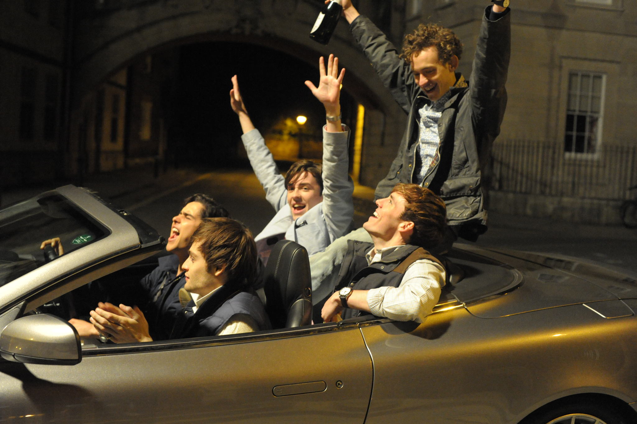 Matthew Beard, Olly Alexander, Ben Schnetzer, Douglas Booth, and Sam Claflin in The Riot Club (2014)