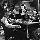 Cliff Edwards, Porter Hall, Frank Jenks, Roscoe Karns, Helen Mack, Rosalind Russell, and Regis Toomey in His Girl Friday (1939)