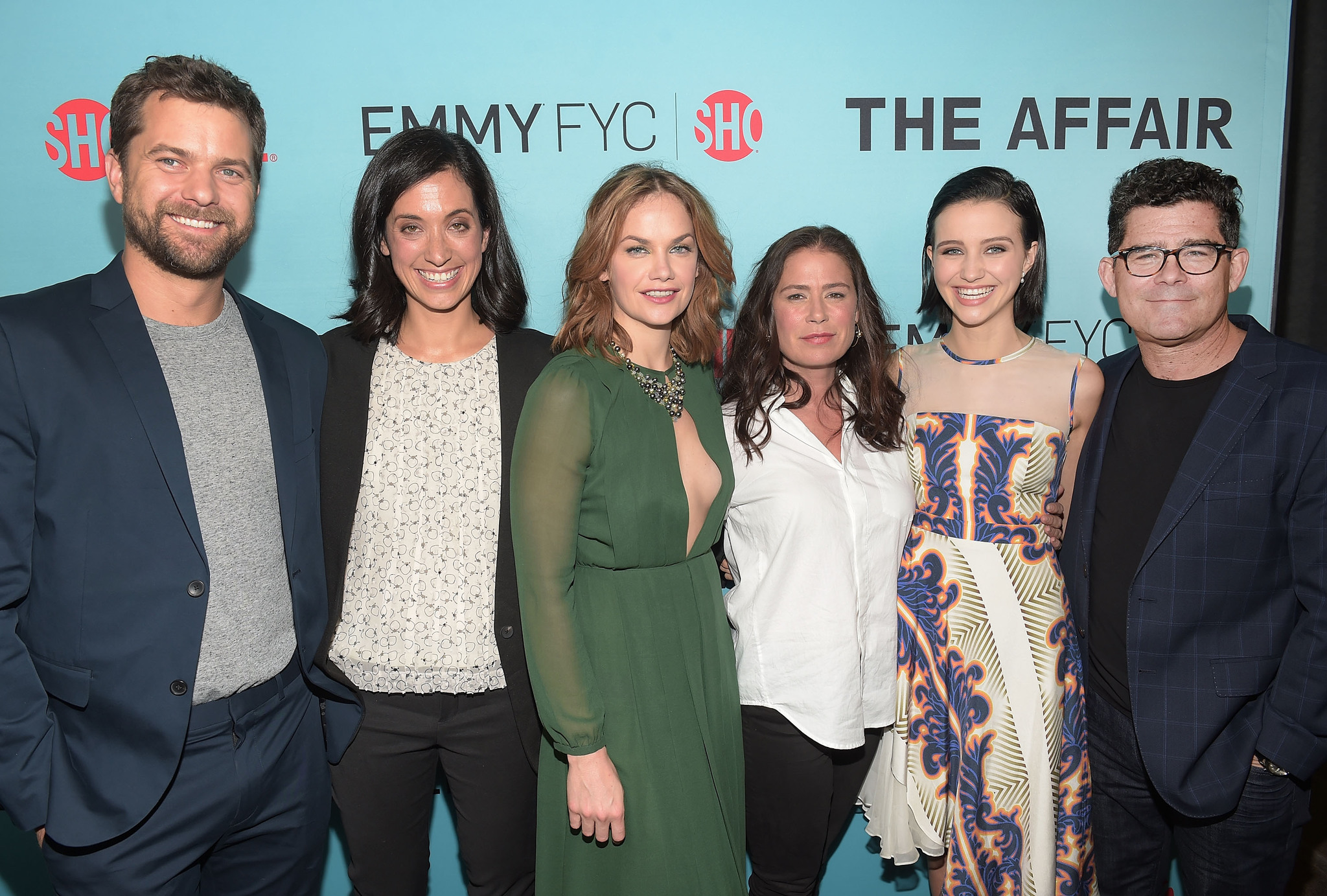 Joshua Jackson, Maura Tierney, Jeffrey Reiner, Ruth Wilson, Sarah Treem, and Julia Goldani Telles at an event for The Affair (2014)