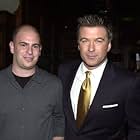 Brett Morrison with Alec Baldwin on the set of "The Cooler"