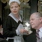 Cheryl Hall, Denys Hawthorne, and David Suchet in Poirot (1989)