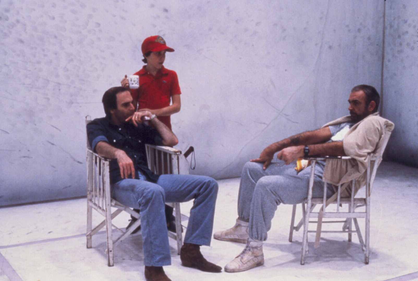 Sean Connery and Peter Hyams in Outland (1981)