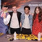 John Cena, Travis Knight, Hailee Steinfeld, and Jorge Lendeborg Jr. at an event for Bumblebee (2018)