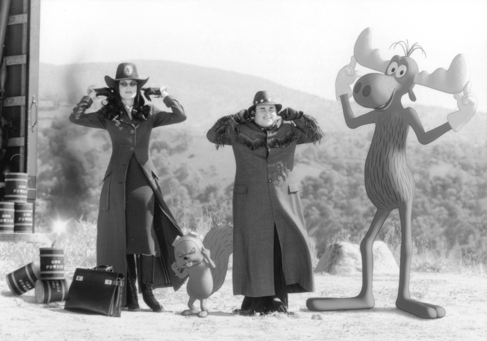 Rene Russo, Jason Alexander, June Foray, and Keith Scott in The Adventures of Rocky & Bullwinkle (2000)