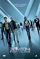 Kevin Bacon, Jason Flemyng, January Jones, Rose Byrne, Nicholas Hoult, James McAvoy, Michael Fassbender, Lucas Till, Jennifer Lawrence, and Zoë Kravitz in X-Men: First Class (2011)