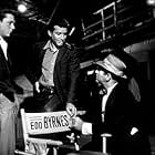 Efrem Zimbalist, Jr. with Edd "Kookie" Byrnes and Louis Quinn on the set of "77 Sunset Strip," January 15, 1961.