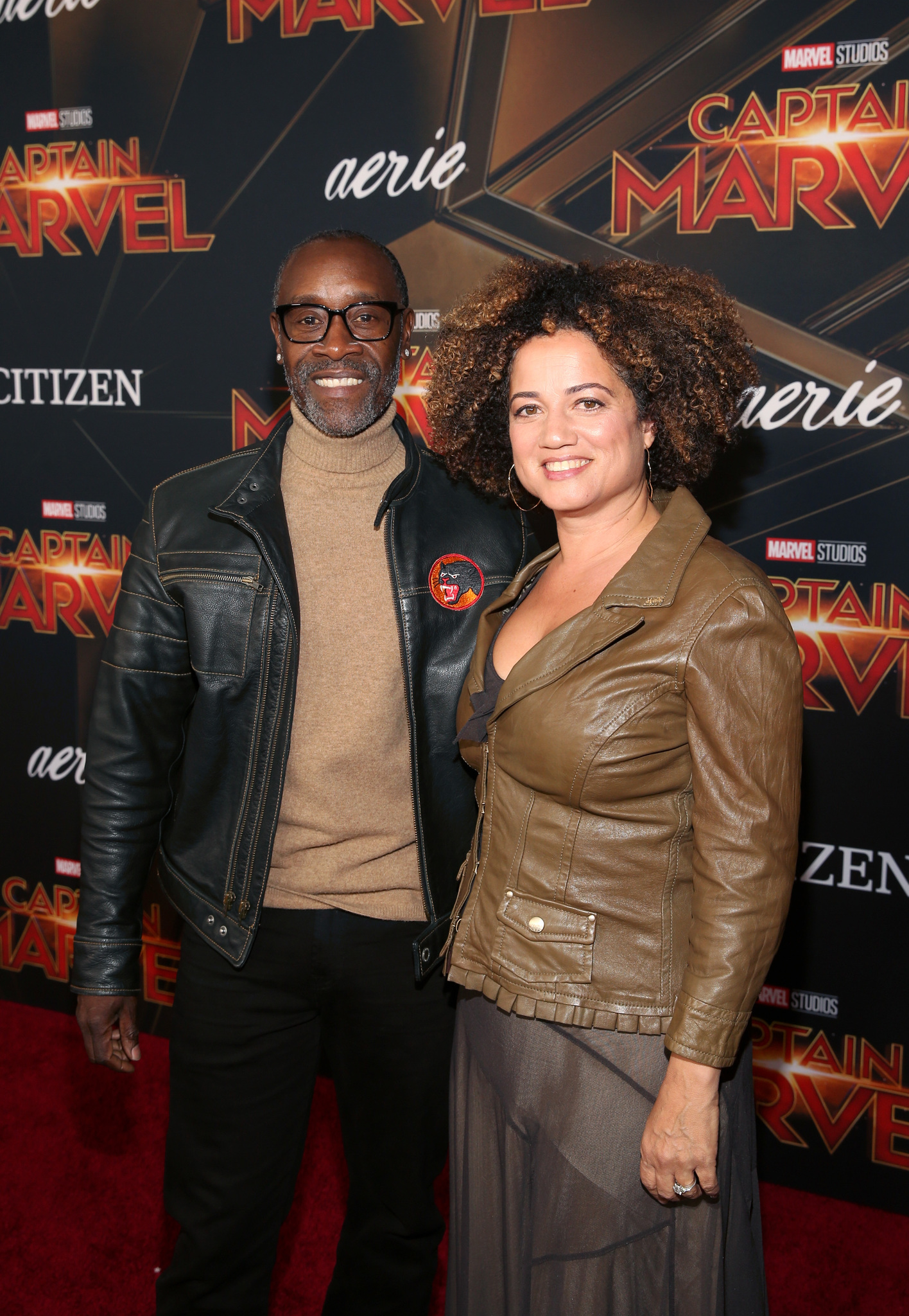 Don Cheadle and Bridgid Coulter at an event for Captain Marvel (2019)