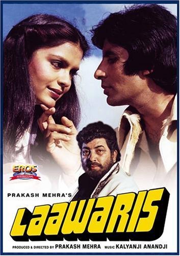 Amitabh Bachchan, Zeenat Aman, and Amjad Khan in Laawaris (1981)