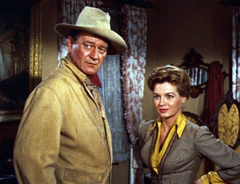 John Wayne and Angie Dickinson in Rio Bravo (1959)