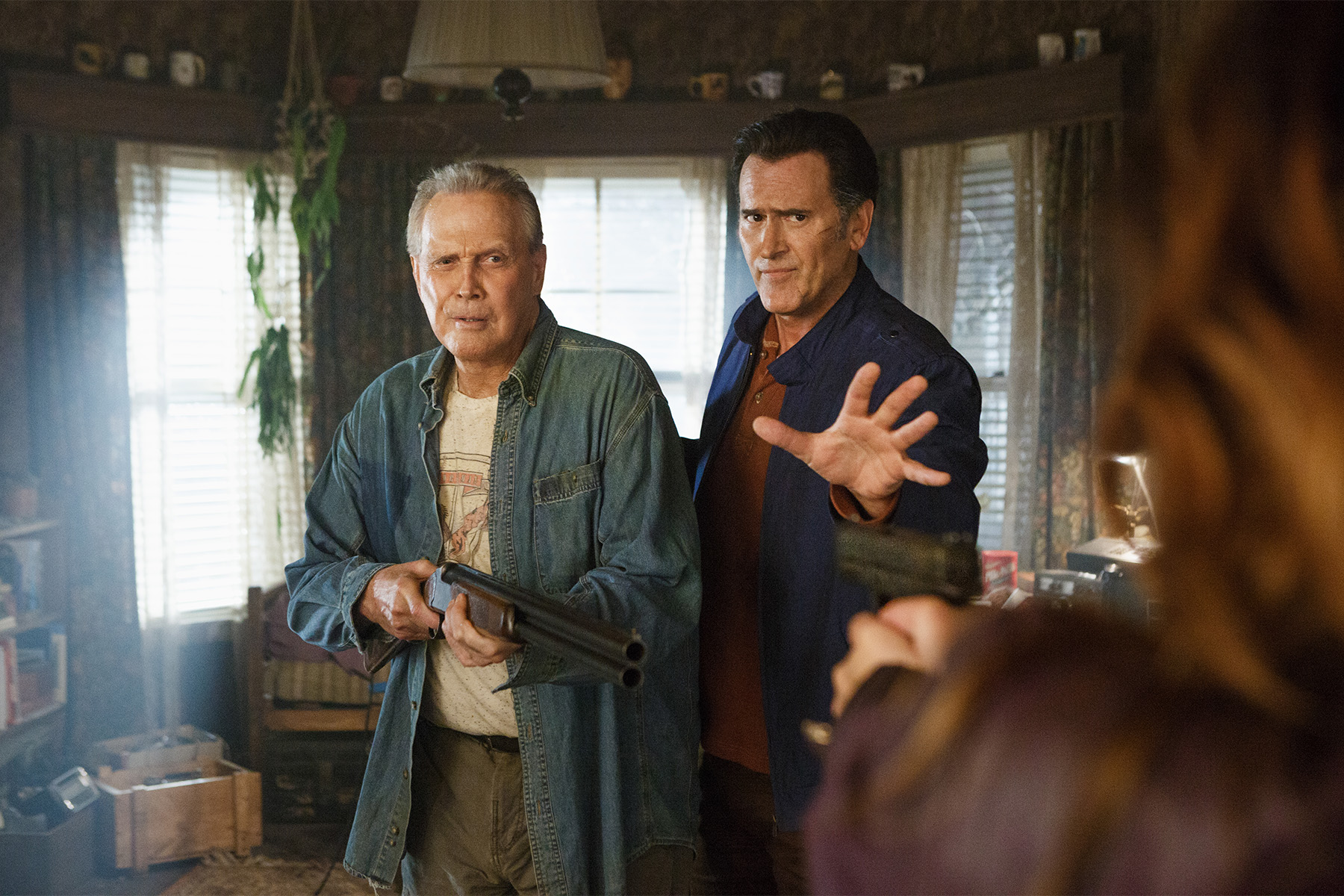 Lee Majors and Bruce Campbell in Ash vs Evil Dead (2015)