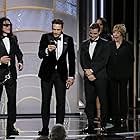 Shirley MacLaine, James Franco, Emma Stone, Tommy Wiseau, and Dave Franco at an event for The Disaster Artist (2017)