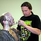 Michael Burnett applies Zombie prosthetic make-up for an Episode of "Passions".