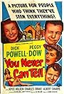 Peggy Dow, Charles Drake, Joyce Holden, Dick Powell, and Flame in You Never Can Tell (1951)