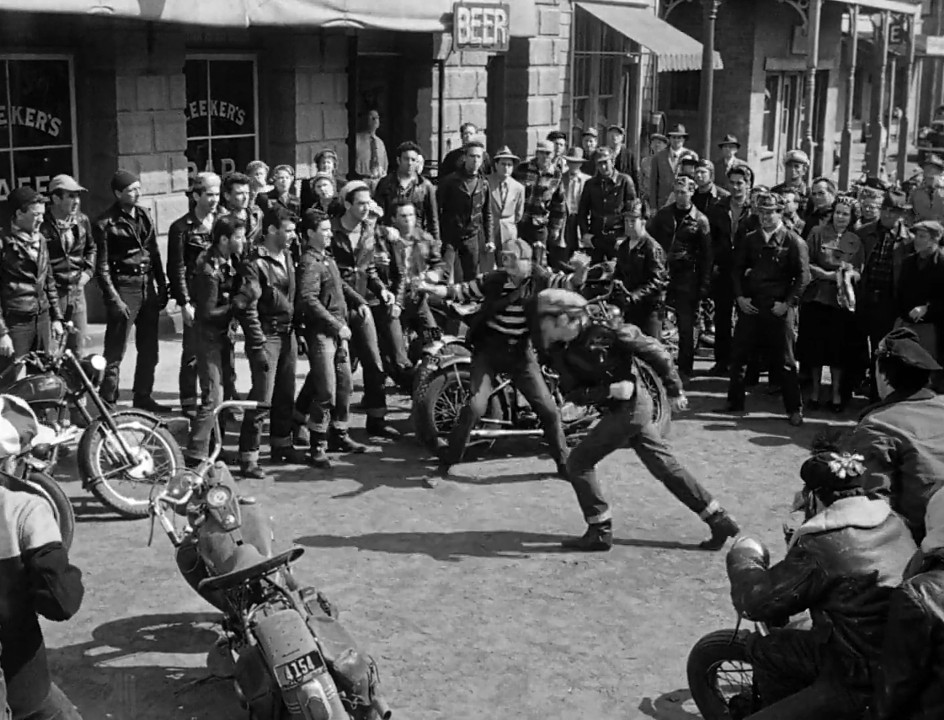 Marlon Brando, Lee Marvin, and Jerry Paris in The Wild One (1953)