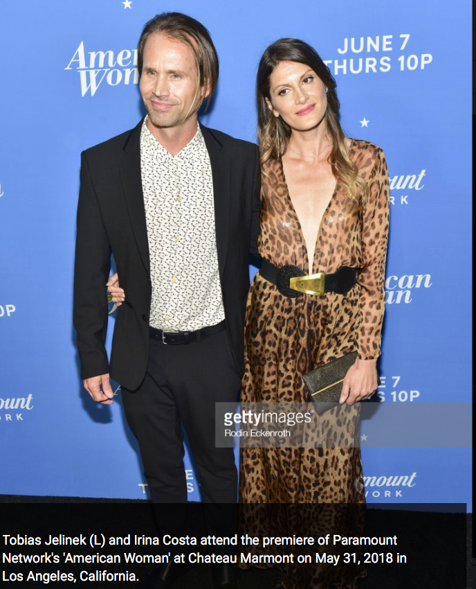 Tobias Jelinek and Irina Costa attend the premiere of Paramount Network's 'American Woman' at Chateau Marmont on May 31, 2018