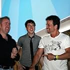 (L-R) Mark Millar, Christopher Mintz-Plasse and John Romita Jr., happy with the crowd reaction at the Kick-Ass panel