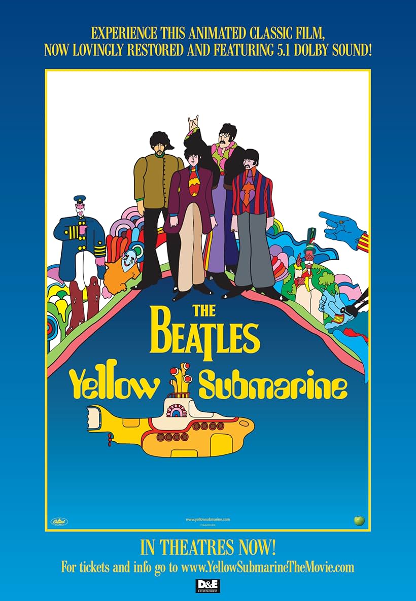 Paul McCartney, John Lennon, Paul Angelis, Peter Batten, John Clive, George Harrison, Geoffrey Hughes, Lance Percival, Ringo Starr, and The Beatles in Yellow Submarine (1968)