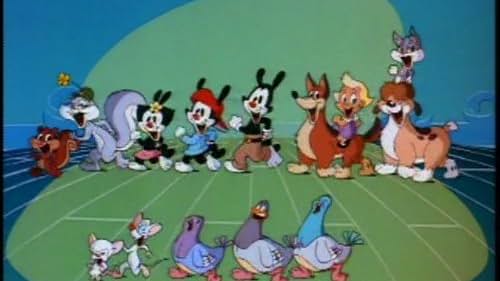 Bernadette Peters, Nancy Cartwright, Maurice LaMarche, Jess Harnell, Tress MacNeille, John Mariano, Rob Paulsen, Nate Ruegger, Sherri Stoner, Chick Vennera, and Frank Welker in Animaniacs (1993)