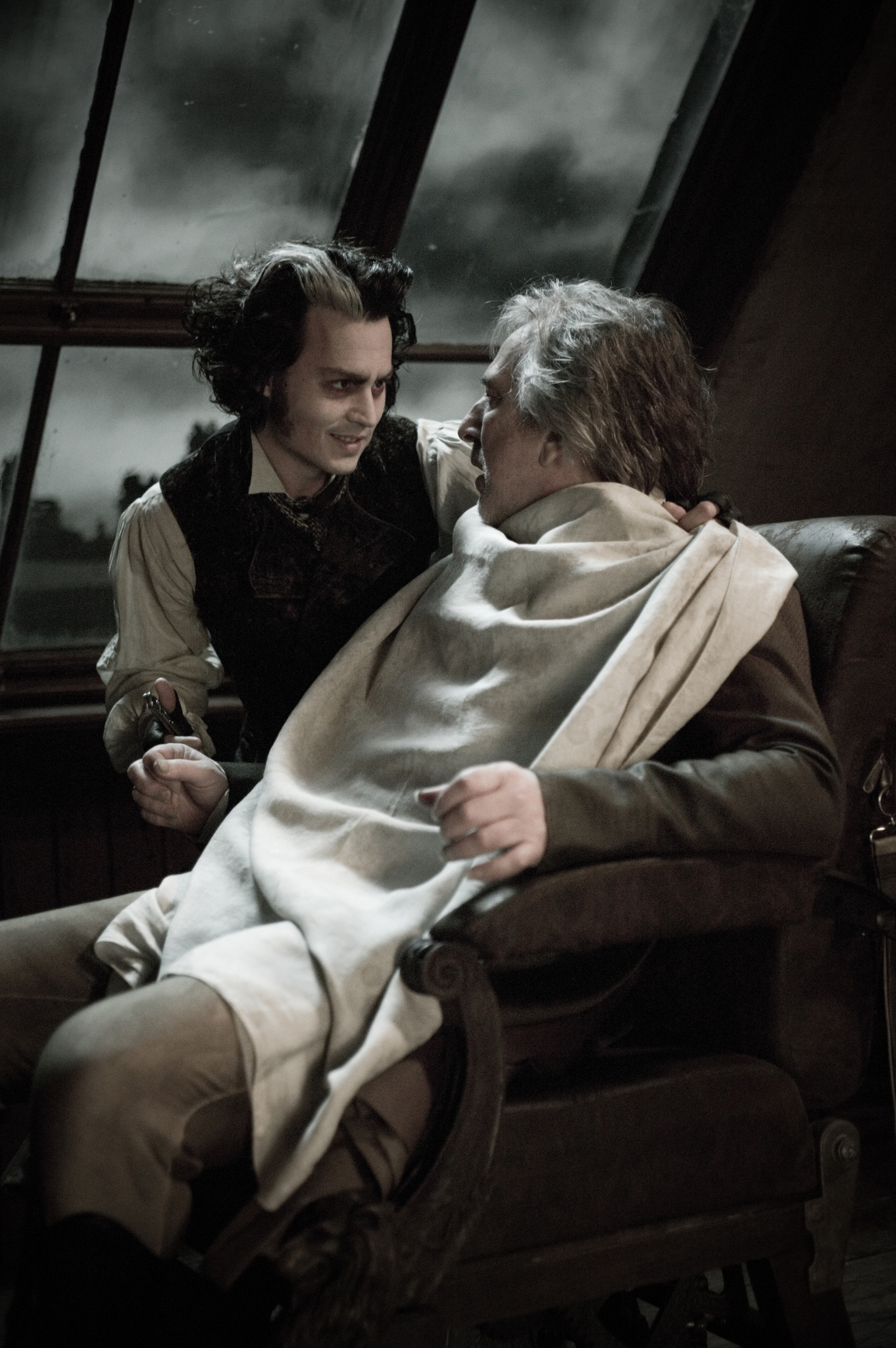 Johnny Depp and Alan Rickman in Sweeney Todd: The Demon Barber of Fleet Street (2007)