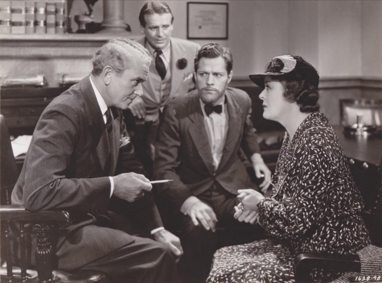 Mary Boland, Wallace Ford, Roger Imhof, and Donald Woods in A Son Comes Home (1936)