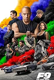 Charlize Theron, Vin Diesel, Jordana Brewster, Sung Kang, Ludacris, Michelle Rodriguez, Tyrese Gibson, John Cena, and Nathalie Emmanuel in F9: The Fast Saga (2021)