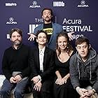 Kevin Smith, Zach Galifianakis, Rebecca Dinerstein, Jenny Slate, and Alex Sharp at an event for The IMDb Studio at Sundance (2015)