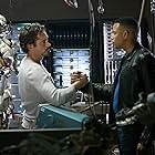 Robert Downey Jr. and Terrence Howard in Iron Man (2008)