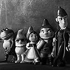 Johnny Depp, Ashley Jensen, James McAvoy, and Emily Blunt in Sherlock Gnomes (2018)