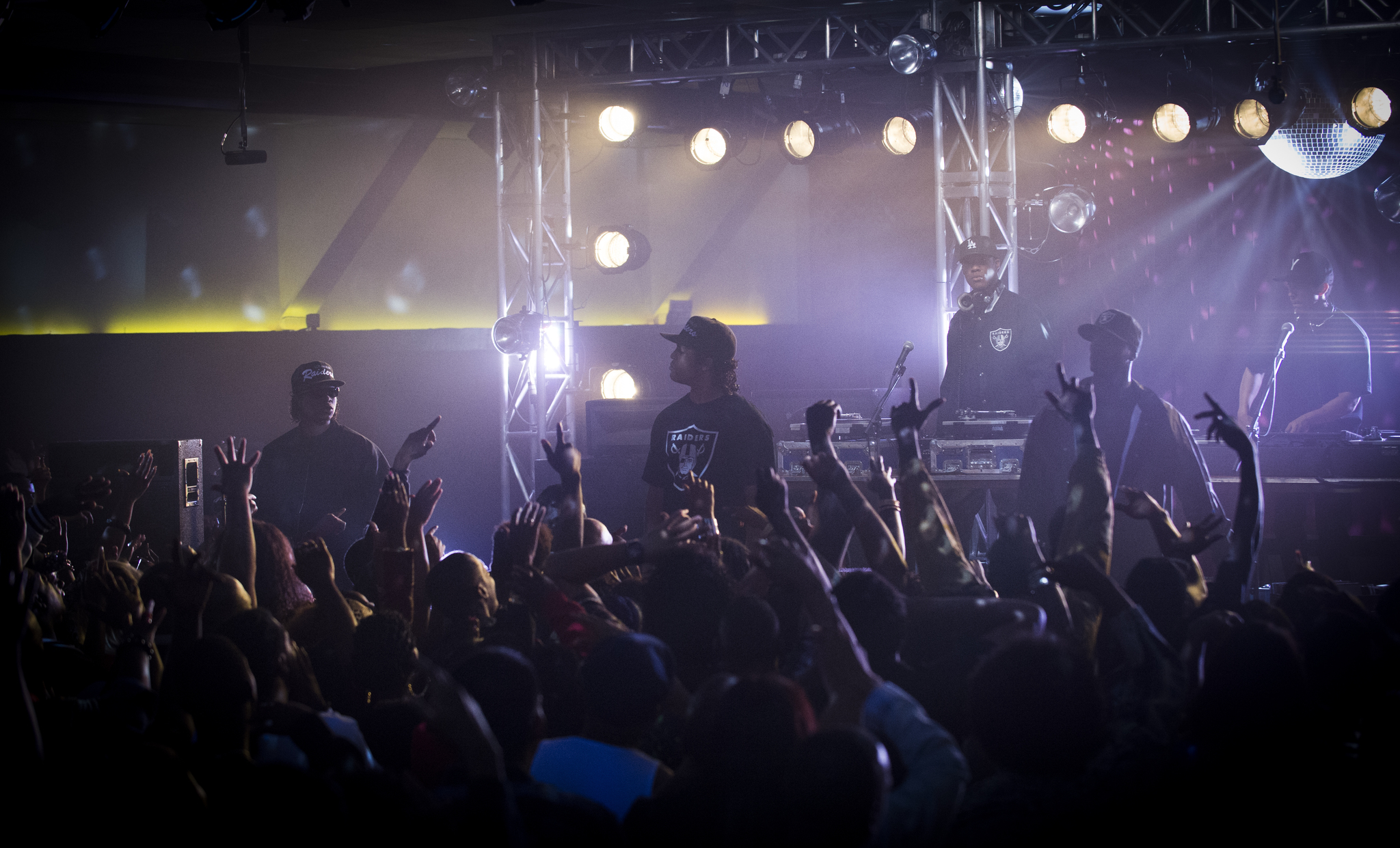 Corey Hawkins, Jason Mitchell, and O'Shea Jackson Jr. in Straight Outta Compton (2015)