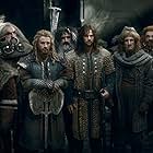 Jed Brophy, John Callen, Martin Freeman, Mark Hadlow, Peter Hambleton, William Kircher, Graham McTavish, Dean O'Gorman, Ken Stott, Stephen Hunter, and Aidan Turner in The Hobbit: The Battle of the Five Armies (2014)