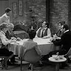 Mary Tyler Moore, Dick Van Dyke, Morey Amsterdam, Ann Morgan Guilbert, Shirley Mitchell, Jerry Paris, and Edward Platt in The Dick Van Dyke Show (1961)