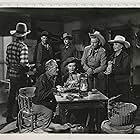 Buddy Ebsen, Rex Allen, Roy Barcroft, Penny Edwards, Robert Karnes, Sarah Padden, and Forrest Taylor in Utah Wagon Train (1951)