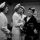 Laverne Andrews, Maxene Andrews, Patty Andrews, Lou Costello, and The Andrews Sisters in In the Navy (1941)