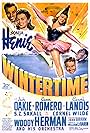 Cesar Romero, Sonja Henie, Woody Herman, Carole Landis, and Jack Oakie in Wintertime (1943)