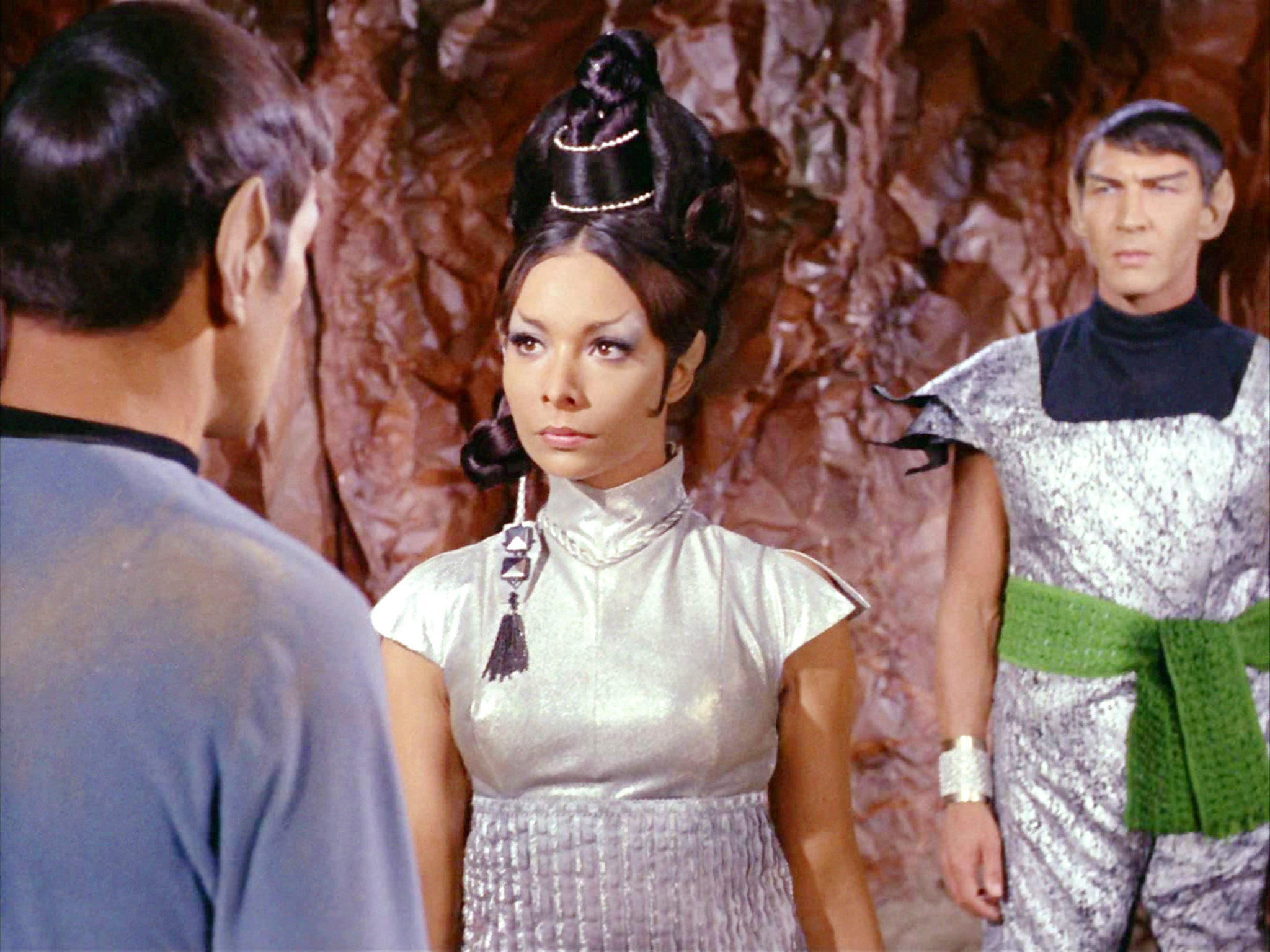 Leonard Nimoy, Arlene Martel, and Lawrence Montaigne in Star Trek (1966)