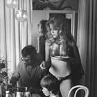 "Barbarella" Jane Fonda, director/husband Roger Vadim and their son behind the scenes 1968 Paramount