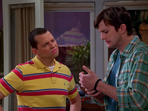 Jon Cryer and Ashton Kutcher in Two and a Half Men (2003)