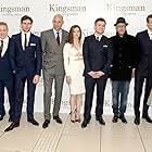 Colin Firth, Claudia Schiffer, Mark Strong, Matthew Vaughn, Sofia Boutella, Dave Gibbons, James Gianopulos, Mark Millar, Taron Egerton, Edward Holcroft, and Sophie Cookson at an event for Kingsman: The Secret Service (2014)