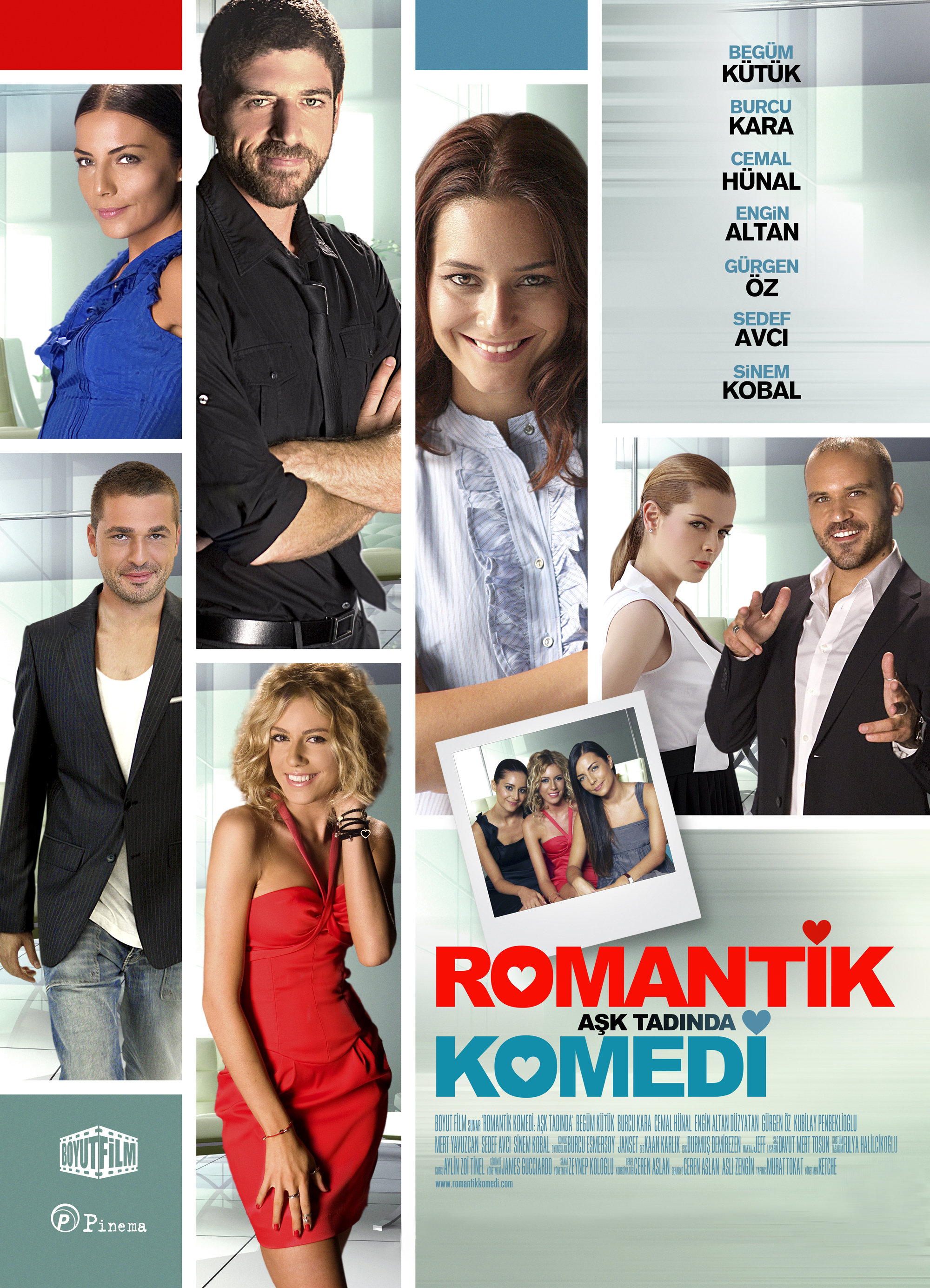 Cemal Hünal, Sinem Kobal, Begüm Kütük, Burcu Kara, Engin Altan Düzyatan, Sedef Avci, and Gürgen Öz in Romantik Komedi (2010)