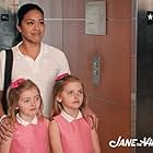 Gina Rodriguez, Ella Allan, and Mia Allan in Jane the Virgin (2014)