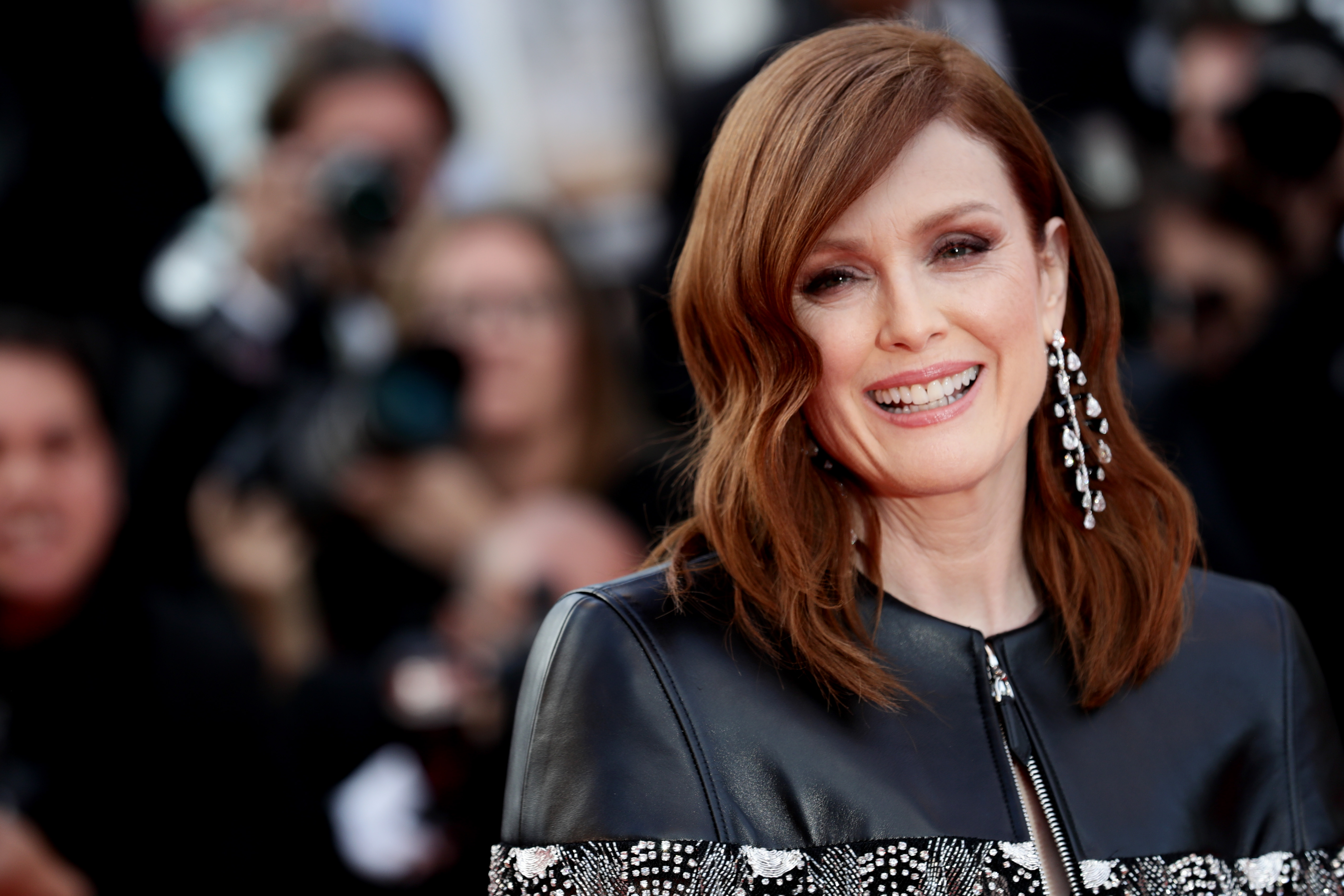 Julianne Moore and Vittorio Zunino Celotto at an event for Les Misérables (2019)