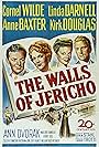 Kirk Douglas, Linda Darnell, and Cornel Wilde in The Walls of Jericho (1948)
