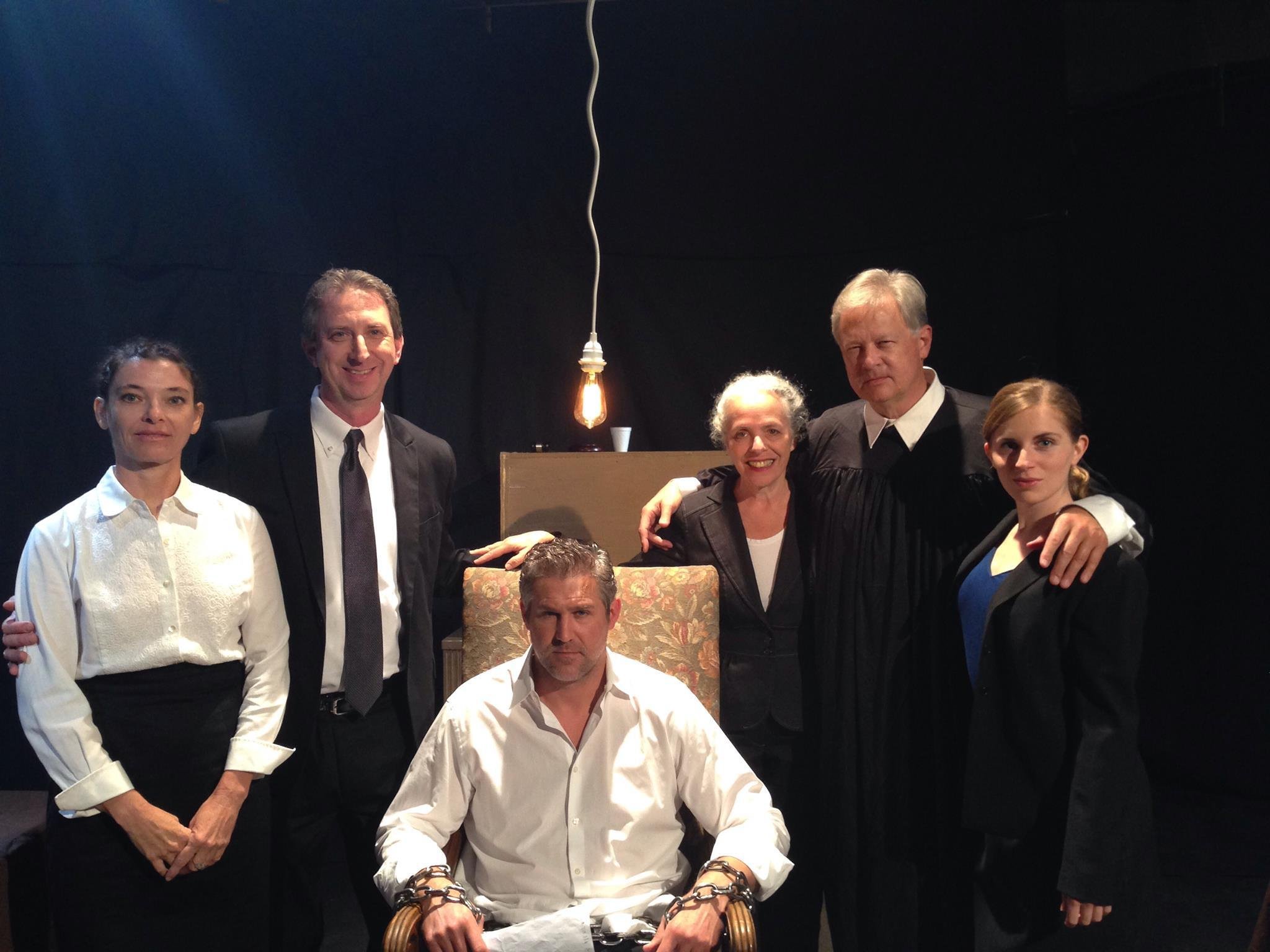 Credited cast of The Trial. Chris Hlozek, Kayl Aura, Jeff Brody, Addie Alexander, J. Alan Nelson and Meagan Cavasar.