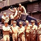 Charlton Heston, Dabney Coleman, Glenn Ford, Phillip R. Allen, Erik Estrada, Biff McGuire, Dennis Rucker, Gregory Walcott, and Robert Webber in Midway (1976)