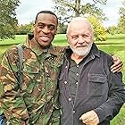 Kenny-Lee on set of the TV Movie 'King Lear' with lead Actor Sir Anthony Hopkins