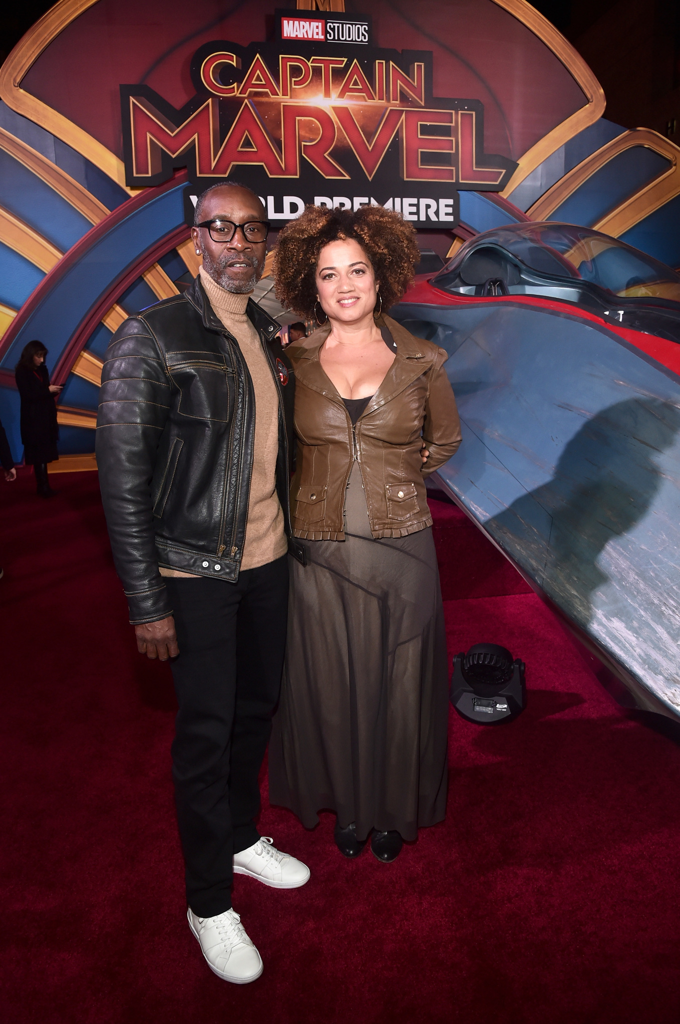 Don Cheadle and Bridgid Coulter at an event for Captain Marvel (2019)